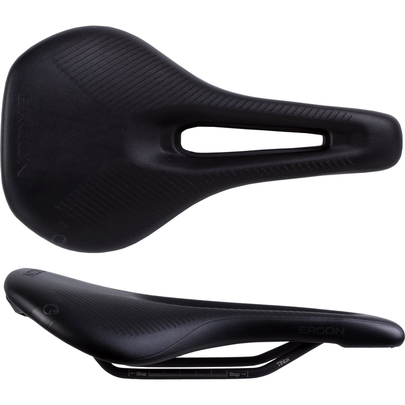 Ergon SR Pro Saddle – TiNnox Black Women’s Medium/Large
