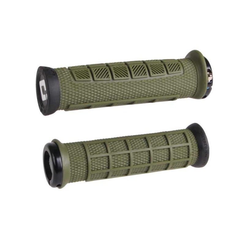 ODI Elite Pro V2.1 Grips – Green/Black Lock-On