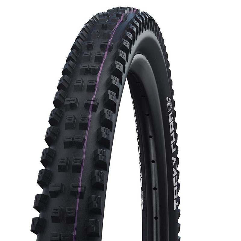Schwalbe Tacky Chan Tire – 29 x 2.40 Tubeless Folding BLK Evolution Line Super Downhill Addix Ultra Soft E-50