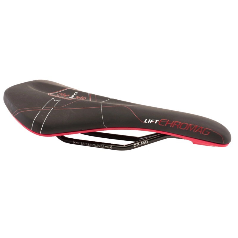 Chromag Lift Saddle Synth Top CrMo Rails – Black/Red