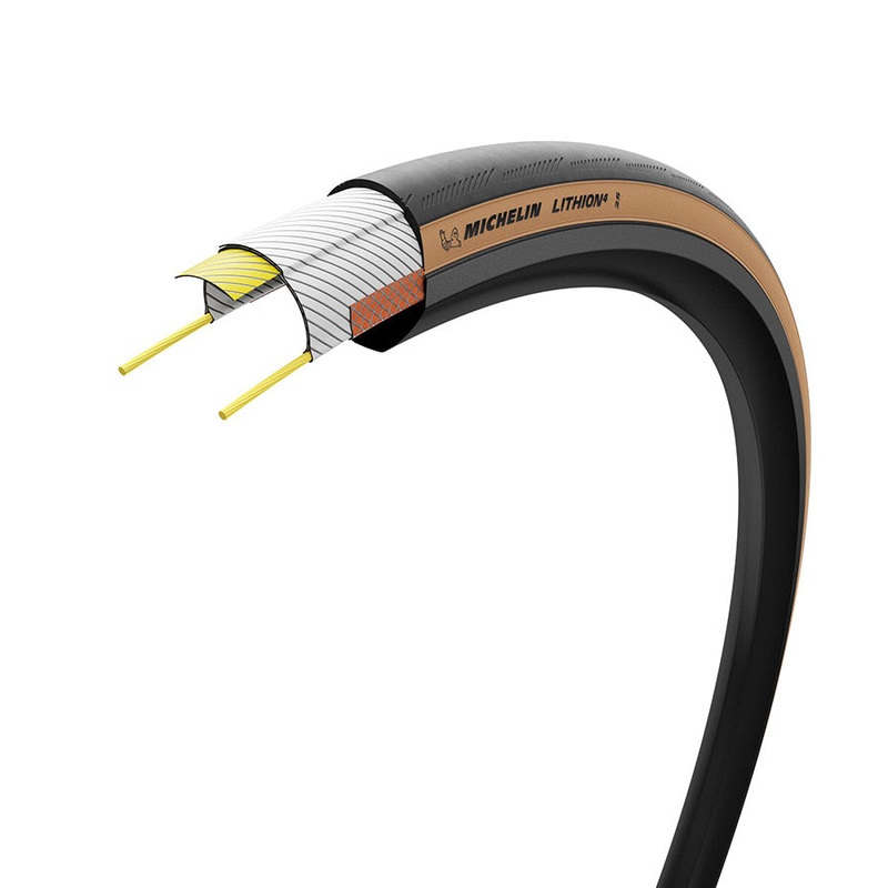 Michelin Lithion 4 Classic TS Road Tire 700x25C Folding Clincher MAGI-X Tanwall