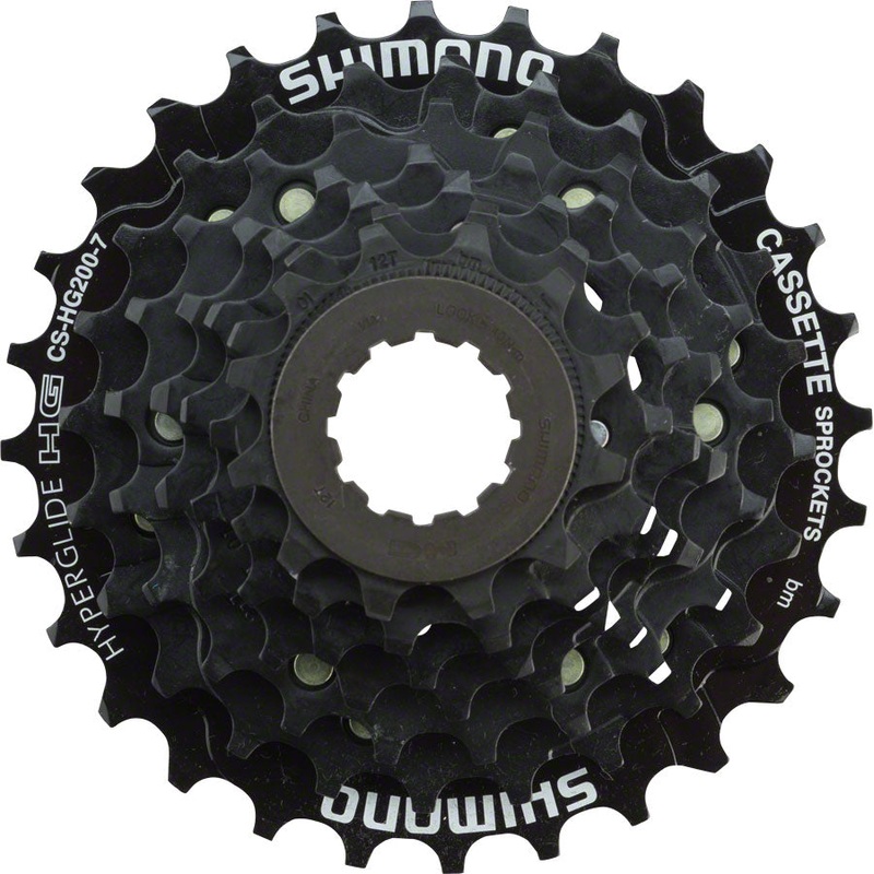 Shimano Tourney CS-HG200 Cassette – 7 Speed 12-28t Black
