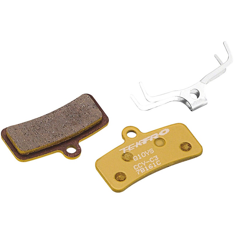 Tektro Q10YS Disc Brake Pads – Resin For Use With 4-Piston Caliper Yellow