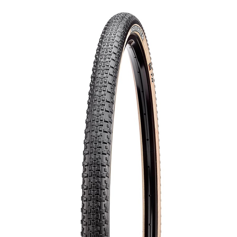 Maxxis Rambler Tire – 700 x 40 Tubeless Folding Black/Dark Tan Dual EXO