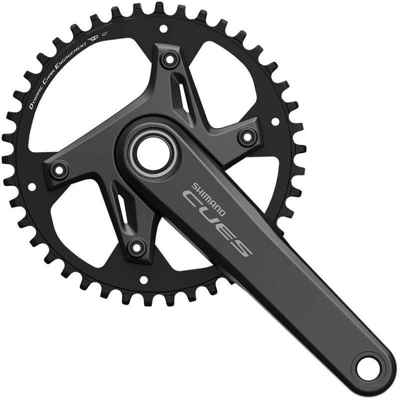 Shimano CUES FC-U6030-1 Crankset – 175mm 9/10/11-Speed 42t Asymmetric 110 BCD BLK