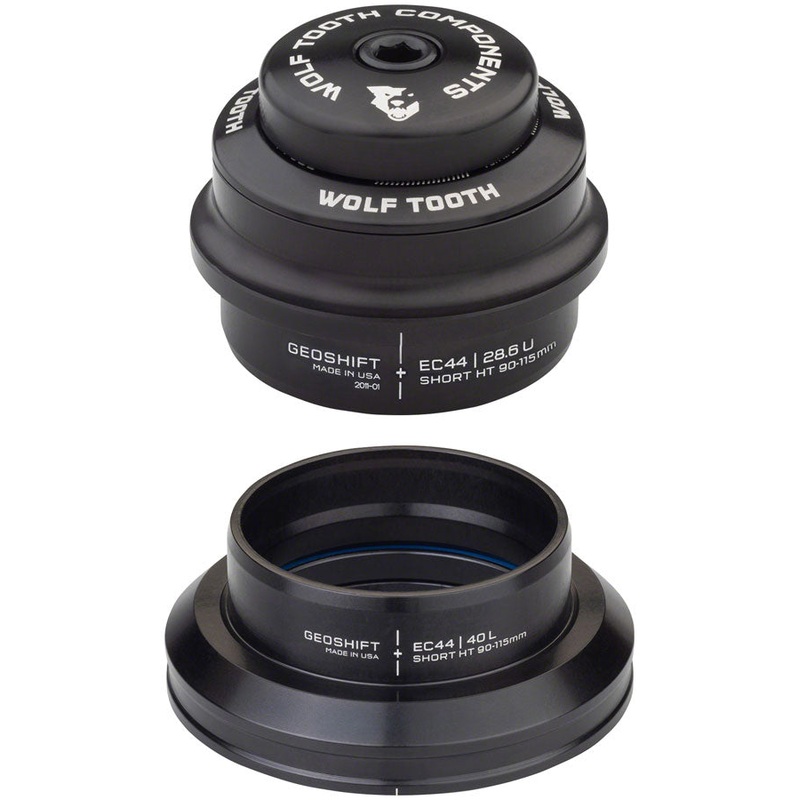 Wolf Tooth GeoShift Performance Angle Headset – 1 Deg Short EC44/EC44 Black