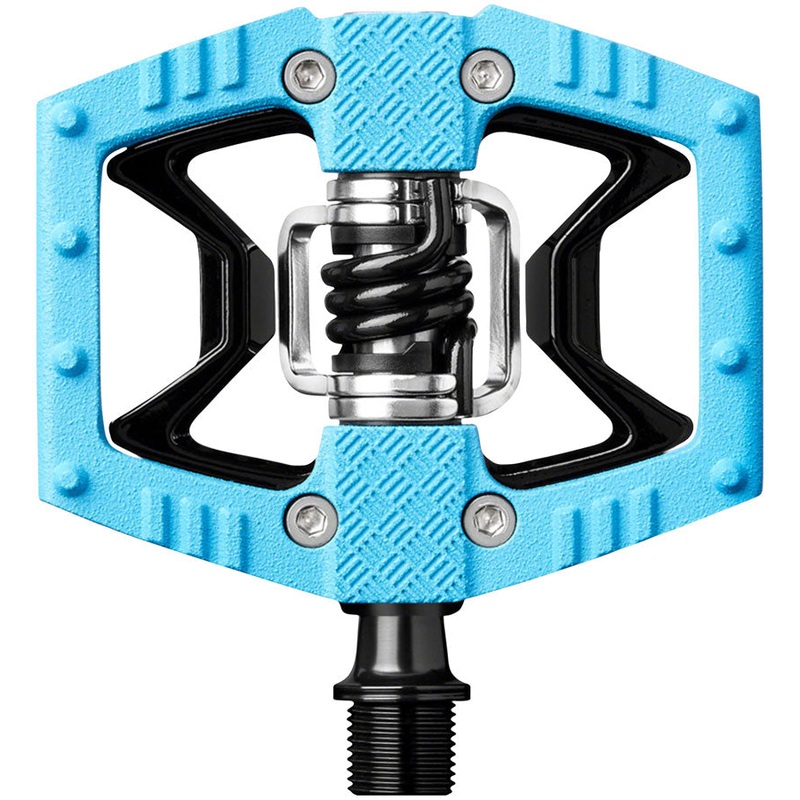 Crankbrothers Double Shot 2 Pedals – Single Side Clipless Platform Aluminum 9/16 Blue/BLK