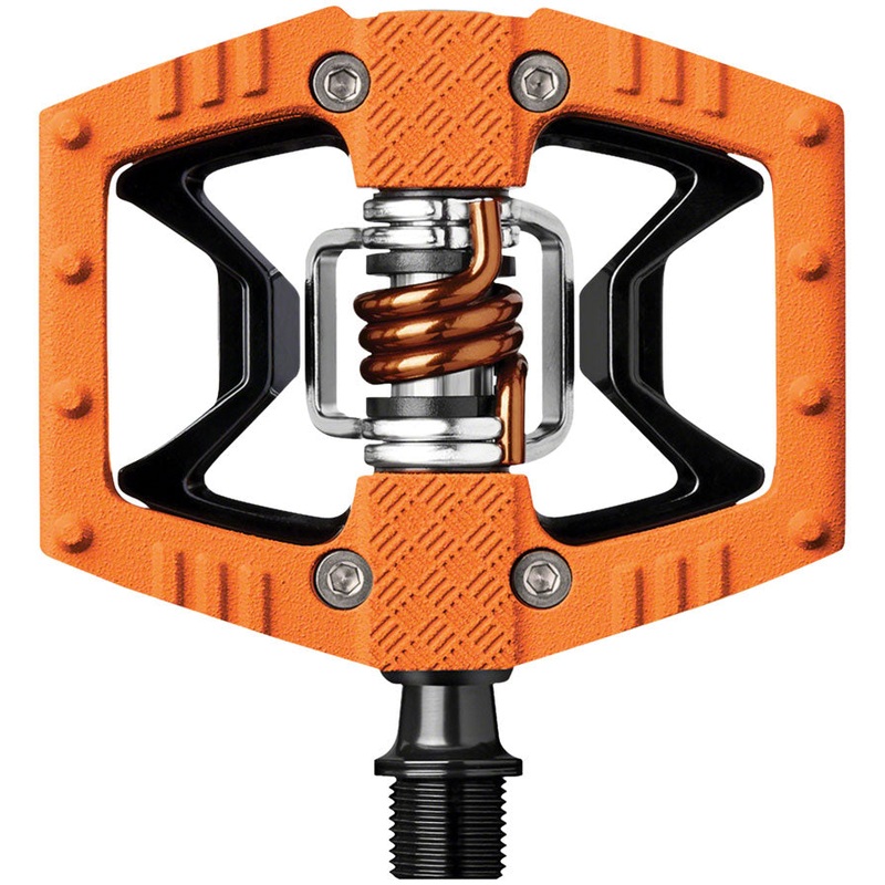 Crankbrothers Double Shot 2 Pedals – Single Side Clipless Platform Aluminum 9/16 Orange
