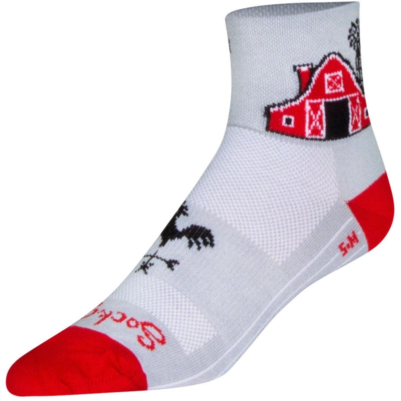 SockGuy Classic Barn Socks – 3 White Small/Medium