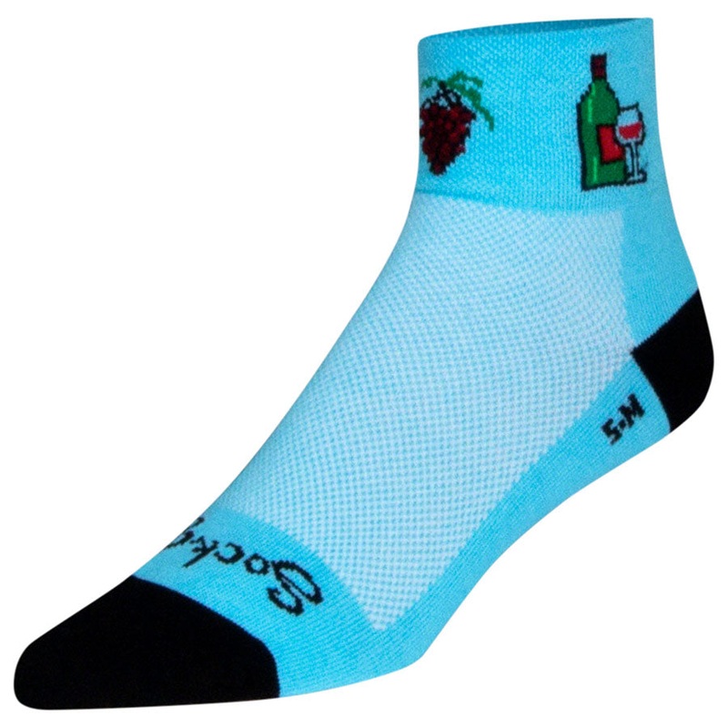SockGuy Classic Wine Down Socks – 2 Blue Small/Medium