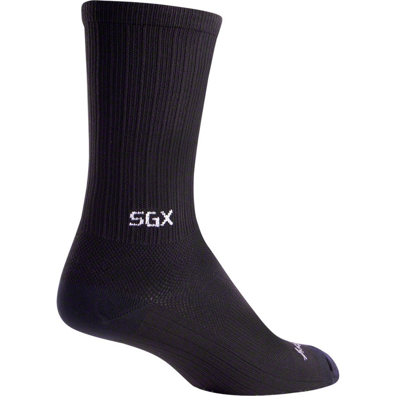 SockGuy SGX Black Socks – 6 Black Small/Medium