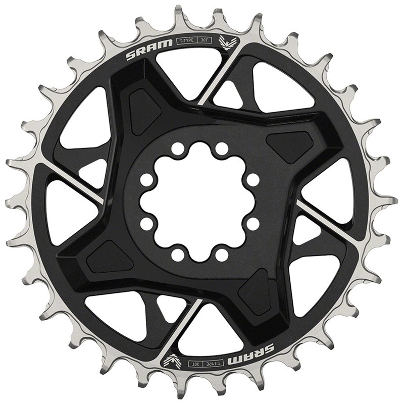 SRAM X0 Eagle T-Type Direct Mount Chainring – 30t 12-Speed 8-Bolt Direct Mount 3mm Offset Aluminum BLK D1