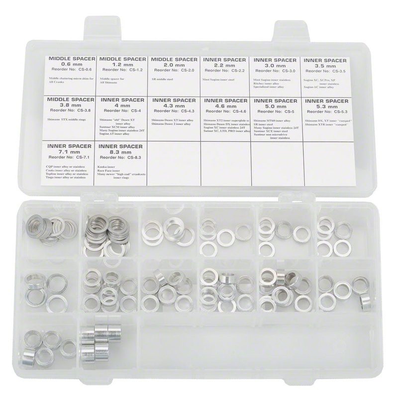 Wheels Manufacturing Small Chainring Spacer Kit 120 Pieces