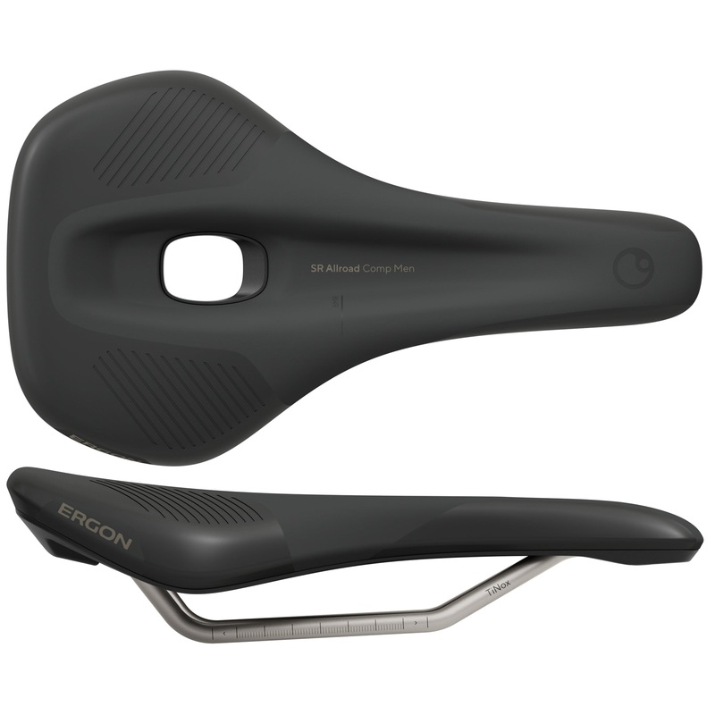 Ergon SR Allroad Comp Saddle – TiNox SL Black Men’s Small/Medium