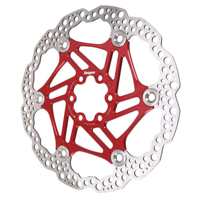 Hope Floating Disc Brake Rotor – 180mm 6-Bolt Red