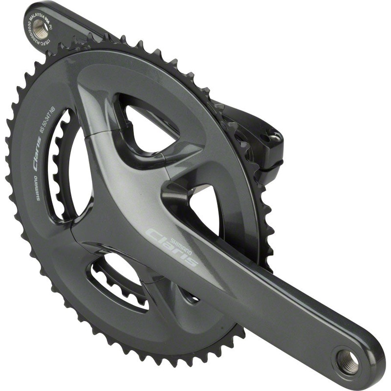 Shimano Claris FC-R2000 Crankset – 175mm 8-Speed 50/34t 110 BCD Hollowtech II Spindle Interface BLK