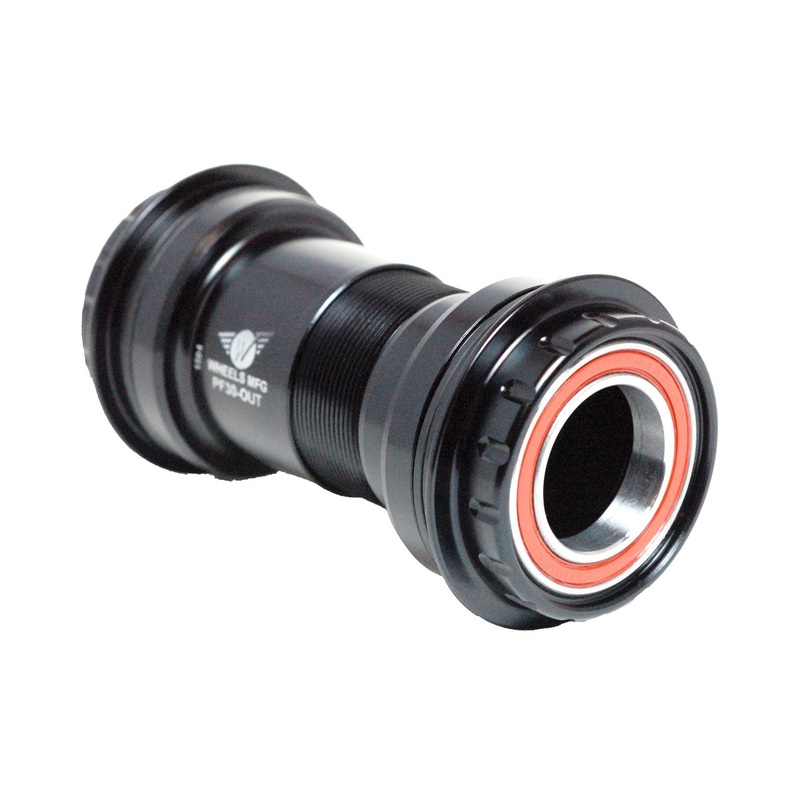 Wheels Manufacturing PressFit 30 to Shimano Bottom Bracket Angular Contact Bearings BLK Cups