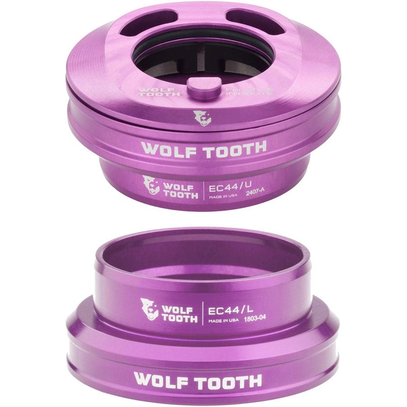 Wolf Tooth Premium Internal Headset – EC44 Upper / EC44 Lower For Enve In-Route System Only Purple