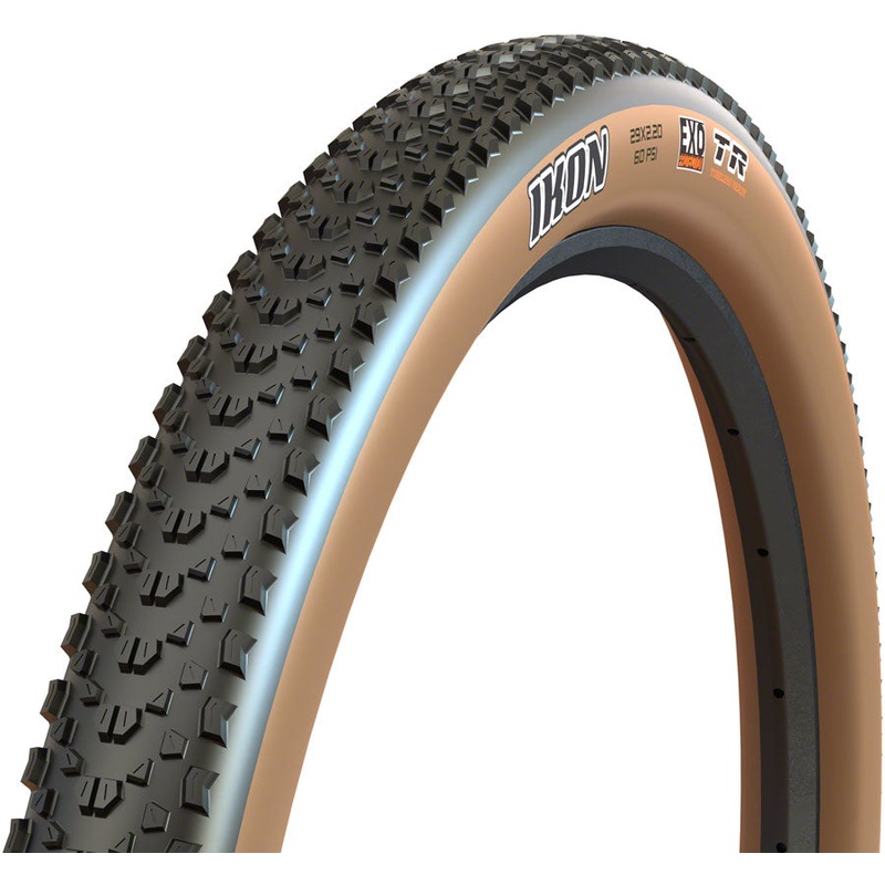 Maxxis Ikon Tire – 29 x 2.20 Tubeless Folding Black/Dark Tan Dual EXO