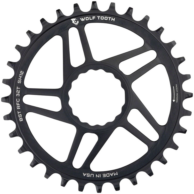 Wolf Tooth Direct Mount Chainring – 32t RaceFace CINCH Direct Mount Boost 3mm Offset Drop-Stop ST Requires 12-Speed HG+ Chain BLK