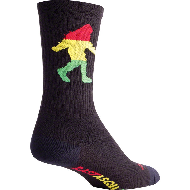 SockGuy Crew Rasta Squatch Socks – 6 Black Small/Medium