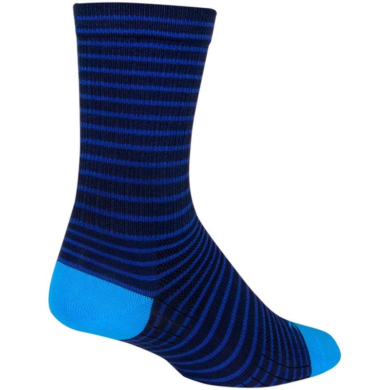 SockGuy Navy Stripes SGX Socks – 6 Navy Large/X-Large