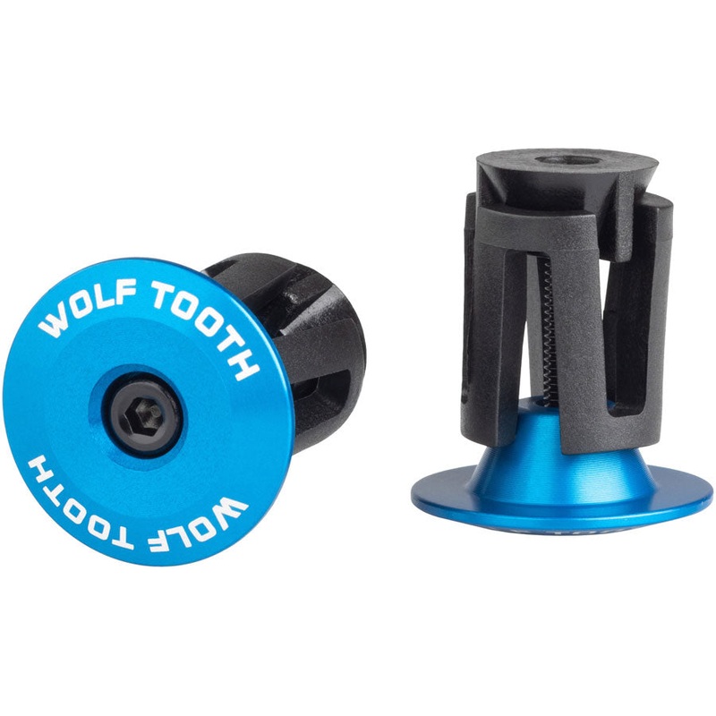 Wolf Tooth Alloy Bar End Plugs – Blue