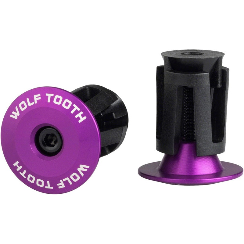 Wolf Tooth Alloy Bar End Plugs – Ultraviolet Purple