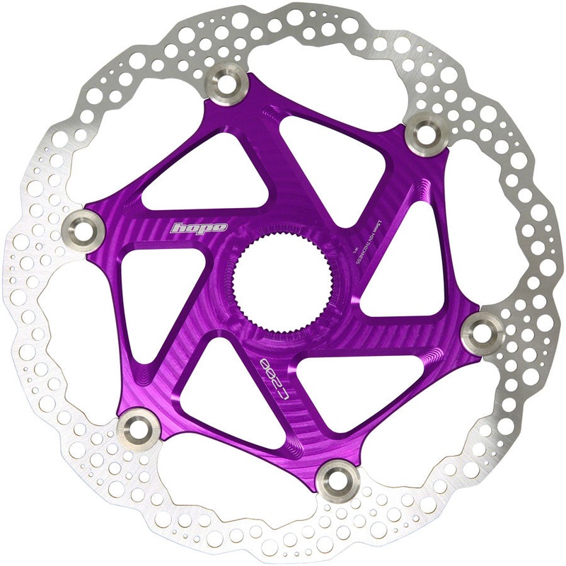 Hope MTB Floating Centre-Lock Disc Brake Rotor – 200mm Center-Lock Purple