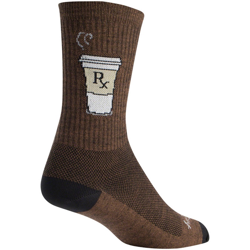 SockGuy Wool Addict Socks – 6inch Brown Large/X-Large