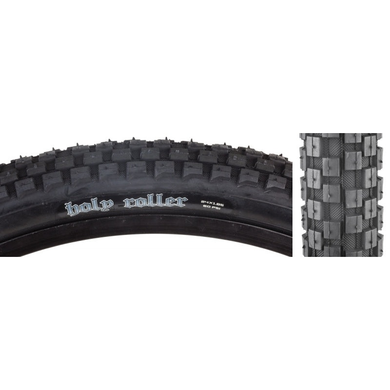 Maxxis Holy Roller Tire – 24 x 1.85 Clincher Wire Black Single