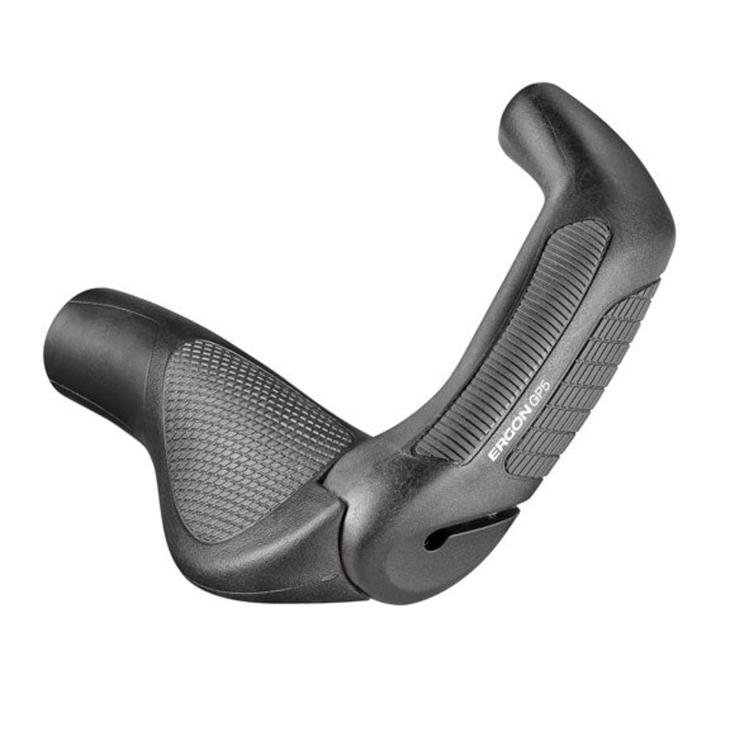 Ergon GP5 Grips – Black/Gray Lock-On Large