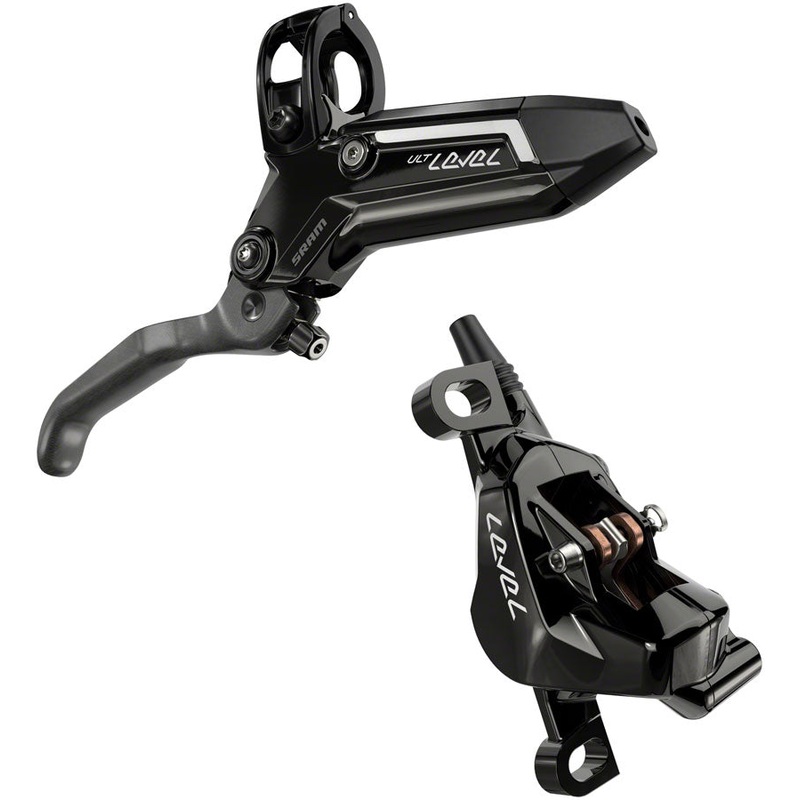 SRAM Level Ultimate Stealth Disc Brake Lever – Front Post Mount 2-Piston Carbon Lever Titanium Hardware Gloss BLK C1