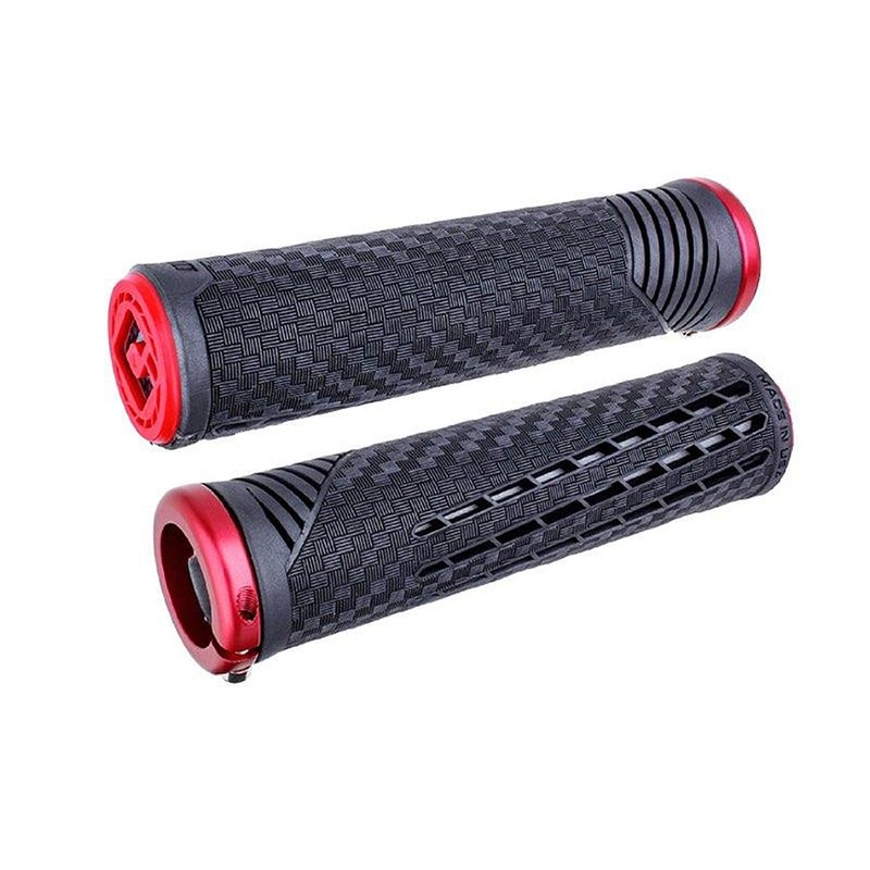 ODI CF V2.1 Grips – Black/Red/Red Lock-On