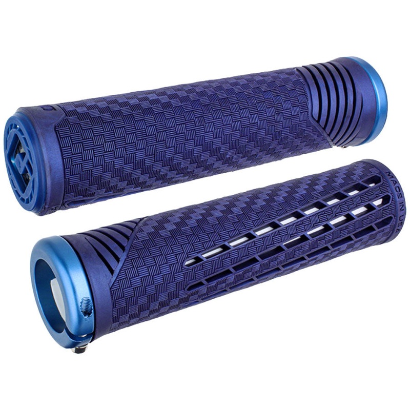 ODI CF V2.1 Grips – Blue Lock-On