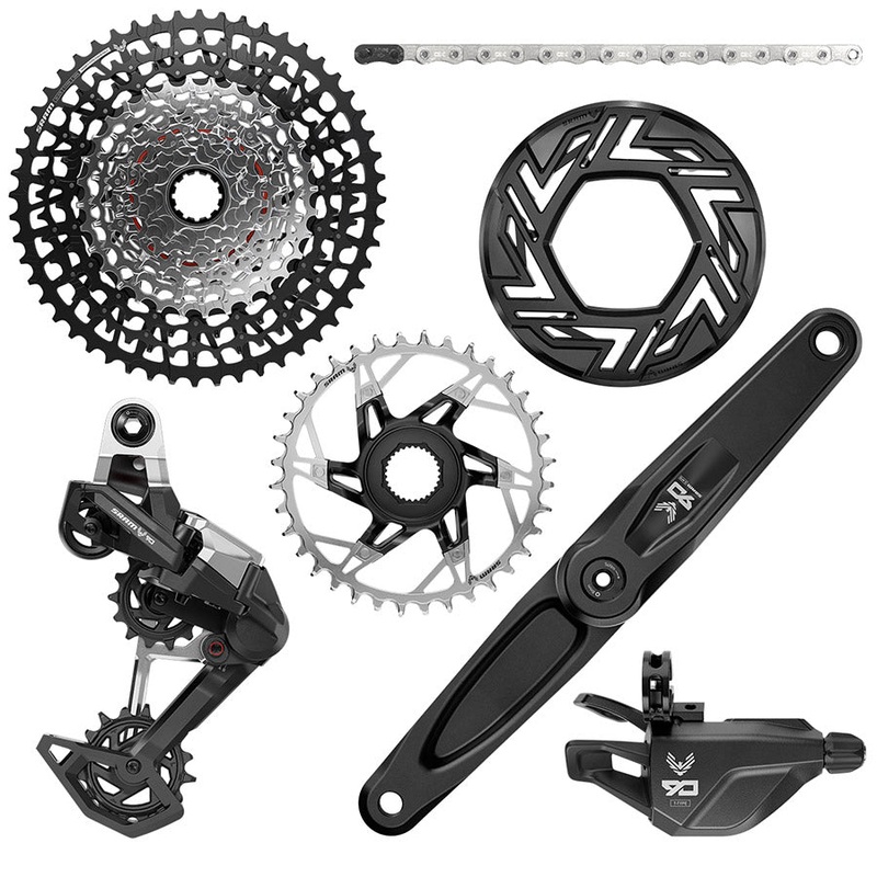 SRAM Eagle 90 Ebike Groupset –  165mm  Bosch 36T Clip-on Guard Chain XS-1275 10-52t Single Click Shifter Rear Derailleur