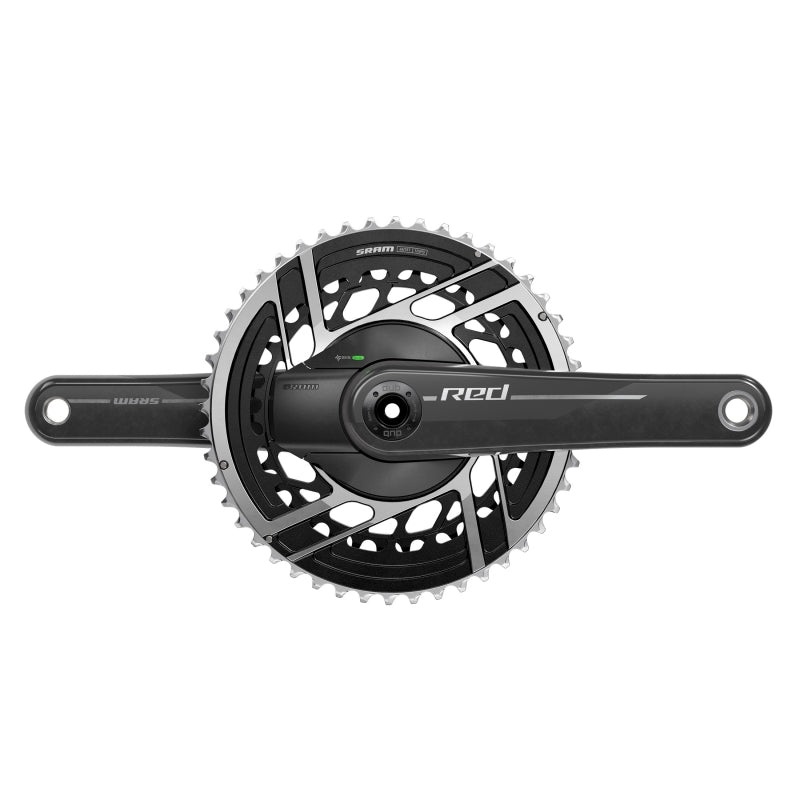 SRAM RED AXS Power Meter Crankset – 165mm 2x 12-Speed 50/37t 8-Bolt Direct Mount DUB Spindle Interface Natural Carbon E1