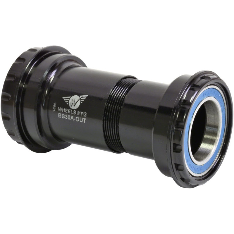 Wheels Manufacturing BB30A Frame to Hollowtech II Spindle Outboard Thread Together Bottom Bracket BLK