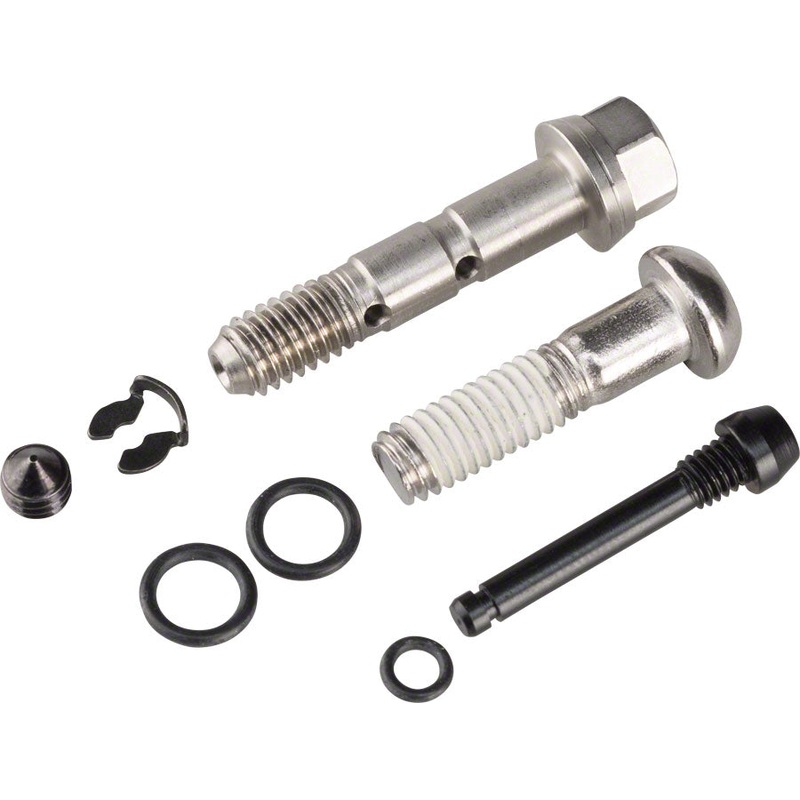 SRAM Guide Stainless Steel Caliper Hardware Kit – Includes Body Bolt Banjo Bolt Bleed Screw Pad Pin