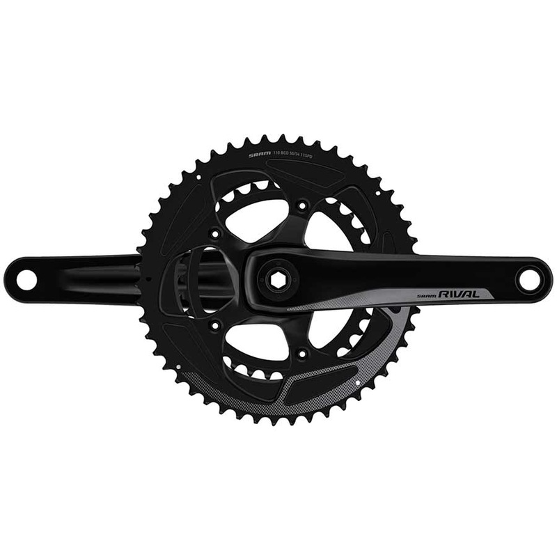 SRAM Rival 22 Crankset – 170mm 11-Speed 50/34t 110 BCD GXP Spindle Interface BLK