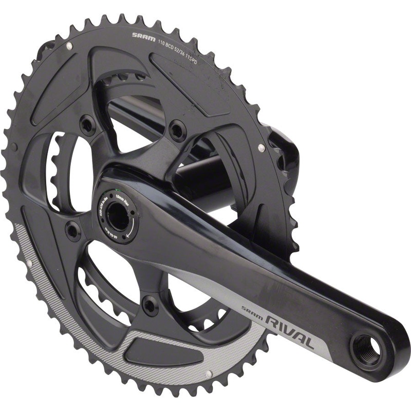 SRAM Rival 22 Crankset – 170mm 11-Speed 52/36t 110 BCD BB30/PF30 Spindle Interface BLK
