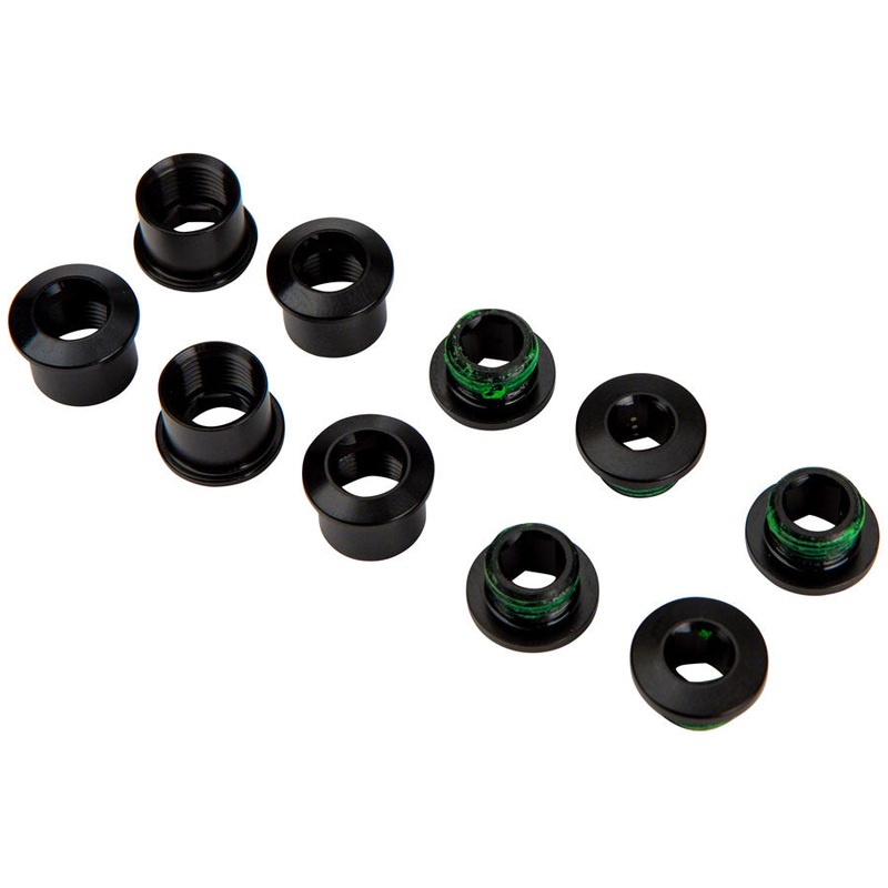 SRAM Road Double Chainring Aluminum Boltset 10 pieces BLK also fits SRAM Omnium Cranks