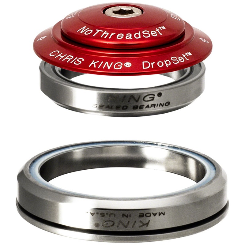 Chris King DropSet 5 Headset – 1-1/8 42/52mm 45 Deg Red