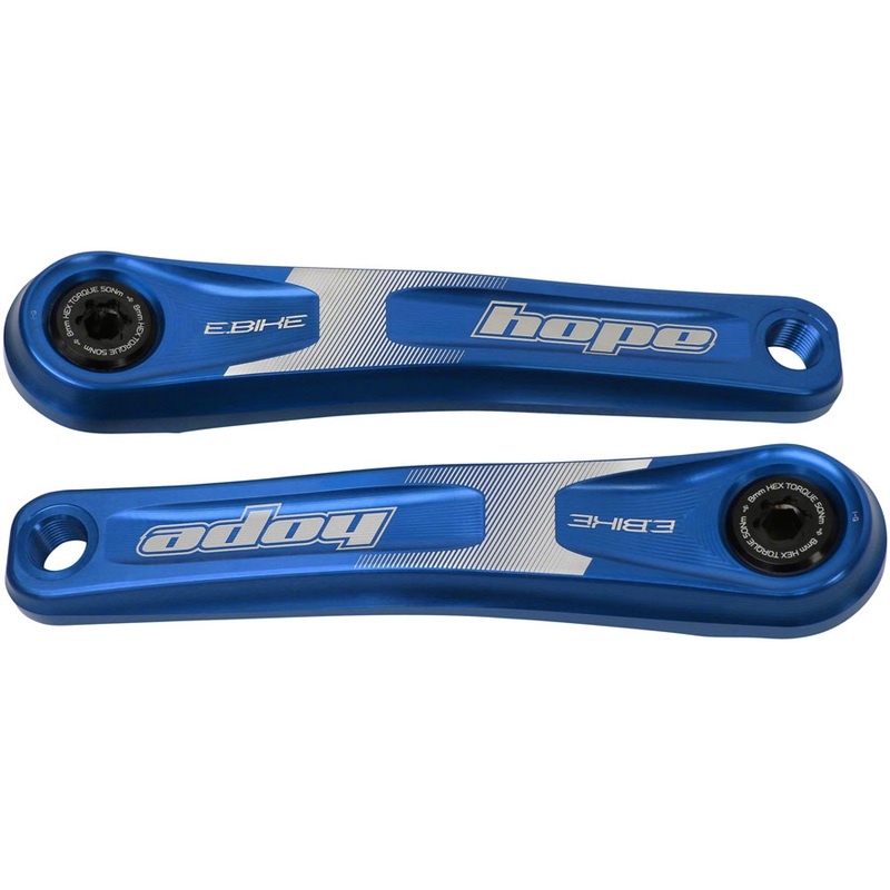 Hope Ebike Crank Arm Set – 155mm ISIS Standard Offset Blue