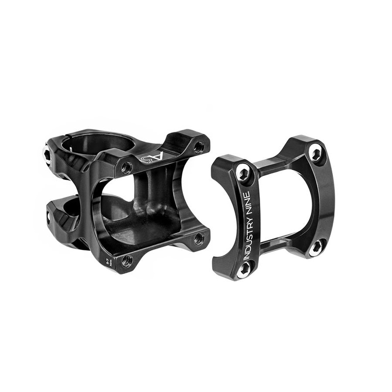 Industry Nine A318 Stem – 30mm 31.8mm Clamp +/-4.4 1 1/8 Aluminum Black