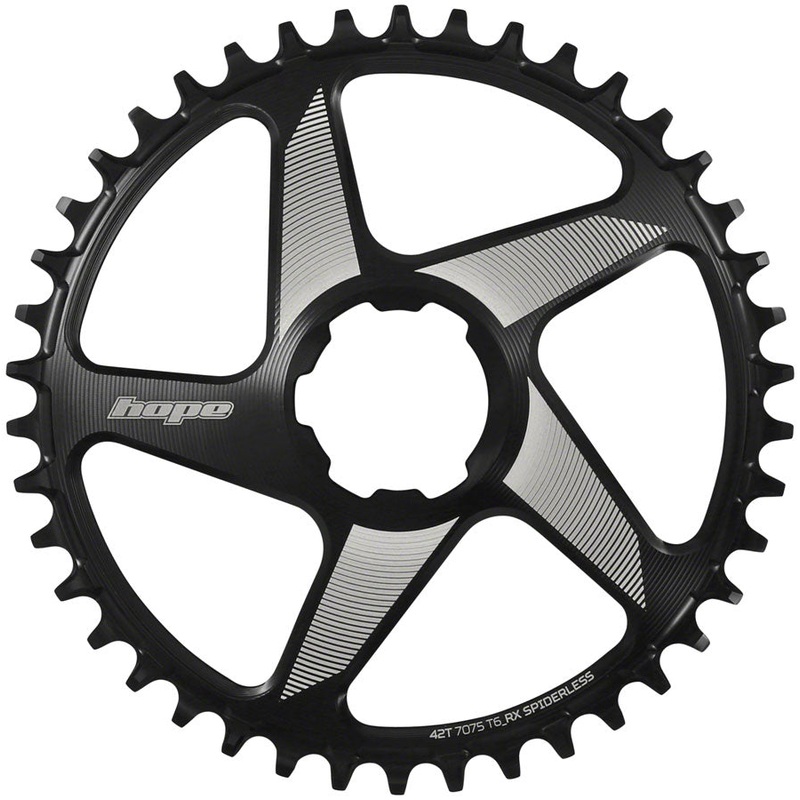 Hope RX Spiderless Chainring – 42t Hope Direct Mount Black