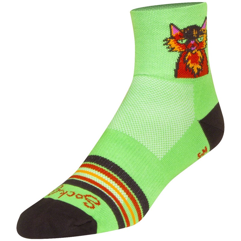 SockGuy Classic Cat Buzz Socks – 3 Small/Medium
