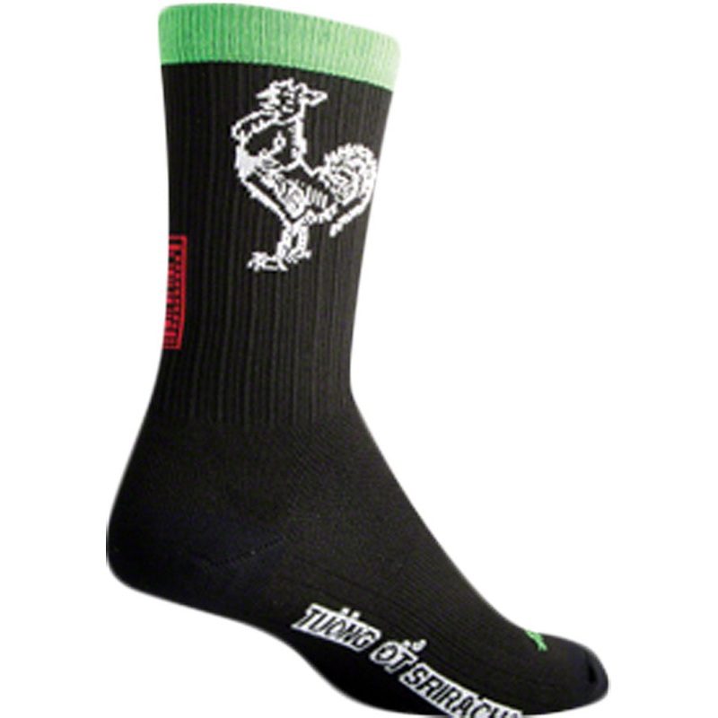 SockGuy SGX Sriracha Socks – 6 Black Large/X-Large