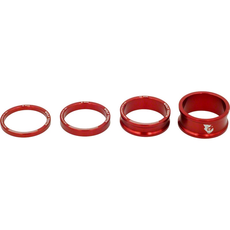 Wolf Tooth Headset Spacer Kit 3 510 15mm Red