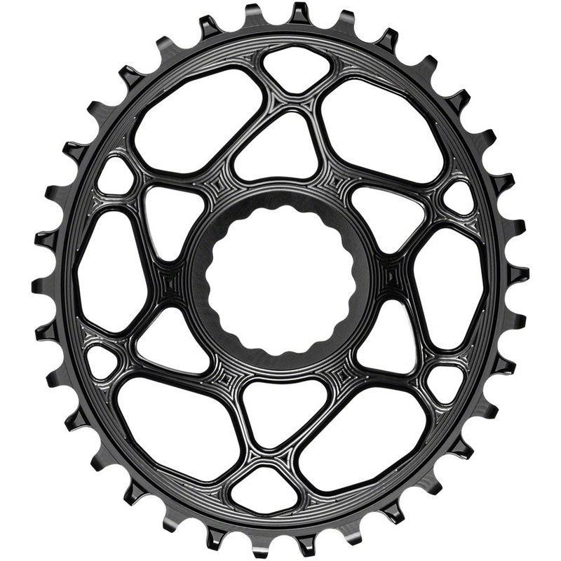 absoluteBLACK Oval Narrow-Wide Direct Mount Chainring – 34t CINCH Direct Mount 3mm Offset BLK